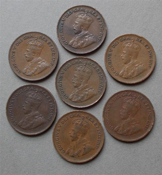 George-V-Small-Cent-Lot